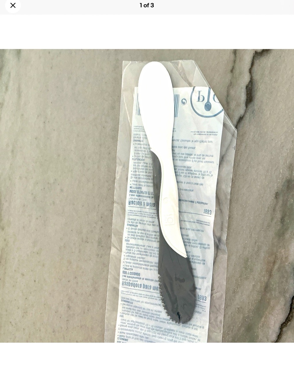 Pampered Chef Batter Scraper 1693 Dishwasher Safe Plastic White/Black